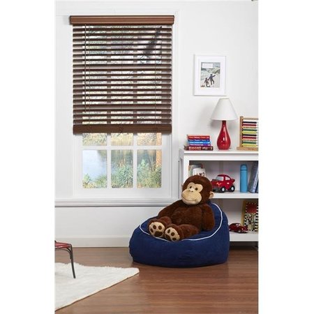 SAFE STYLES Safe Styles UBJ47X64BK 2 in. Cordless Faux Wood Blind; Dark Oak - 47 x 64 in. UBJ47X64BK